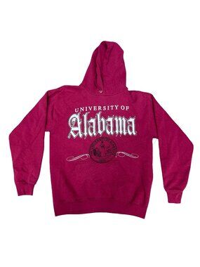 University Of Alabama Crimson Tide Hoodie M Pullover Sweatshirt AL Vintage Crest